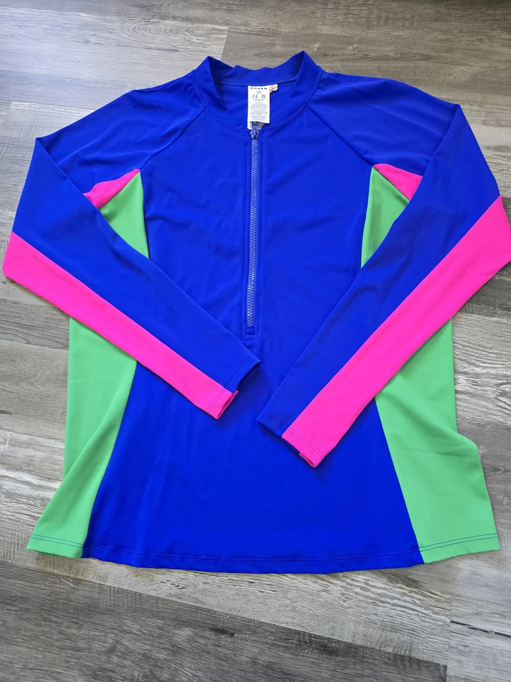 Boden Colorblock Swim Top Rash Guard 16-18